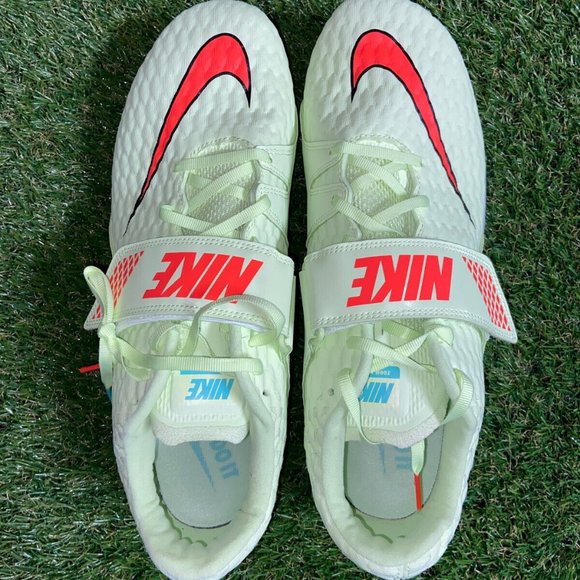 Nike High Jump Elite Spikes Barely Volt/Bright Orange Track Men 9 806561-700 NEW main image 5